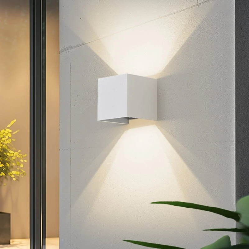 Lindby Dara Smart LED Buitenwandlamp, 10 cm, Wit, CCT & RGB