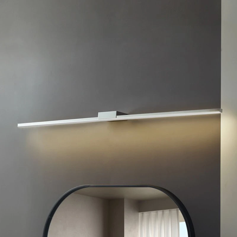 Lucande LED Spiegellamp Kivana - Chroom - 120 cm - IP44