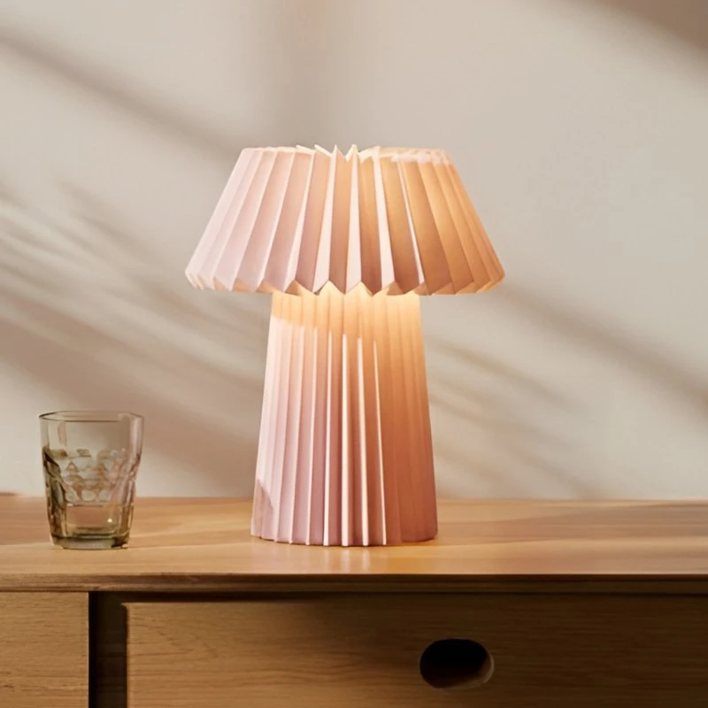 Lindby Tafellamp Magali - Roze - Papier - Ø 34 cm
