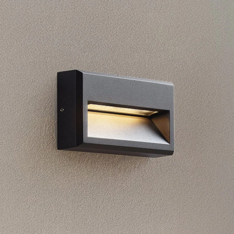 Lucande Weno LED Buitenwandlamp - Zwart - Aluminium - IP65