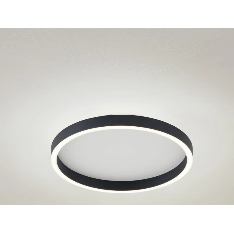 Lucande Rotundo LED Plafondlamp - Zwart - Dimbaar - Ø 40 cm