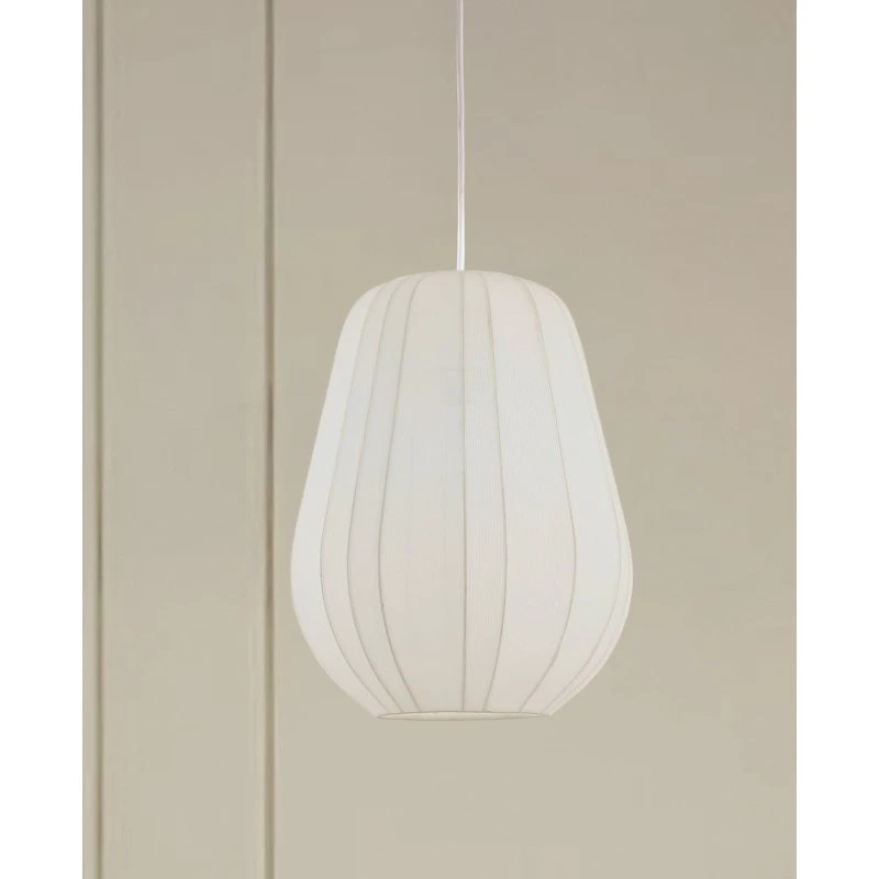 Lindby Helin Hanglamp - Wit - Ø30 cm - Stoffen Kap