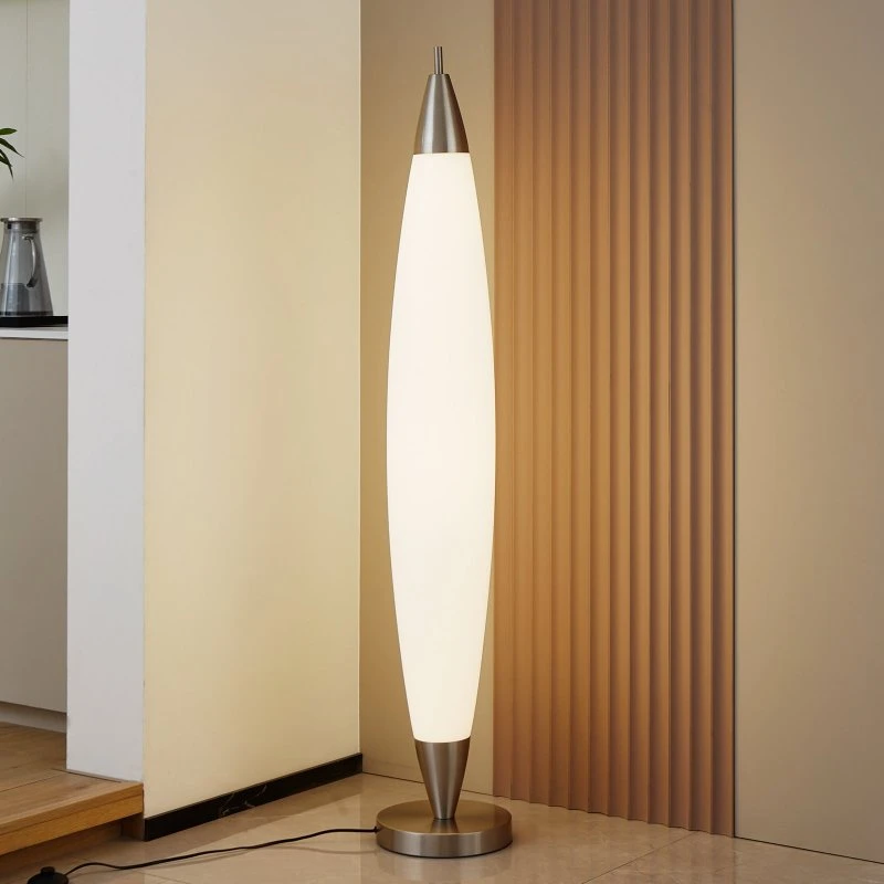 Lucande LED vloerlamp Tarell - Wit/Nikkel - Dimbaar - 146 cm