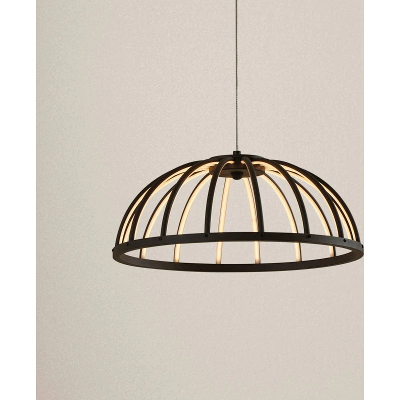 Lucande Attea LED Hanglamp - Zwart - Aluminium - Ø 40 cm