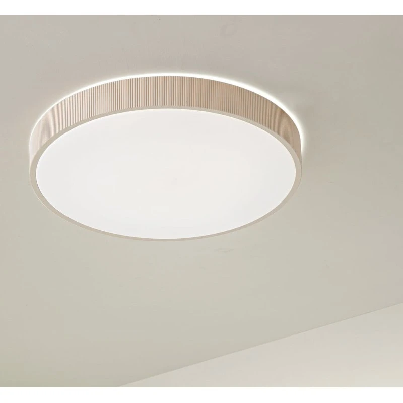 Lindby LED plafondlamp Zylo, beige, Ø 49 cm, dimbaar