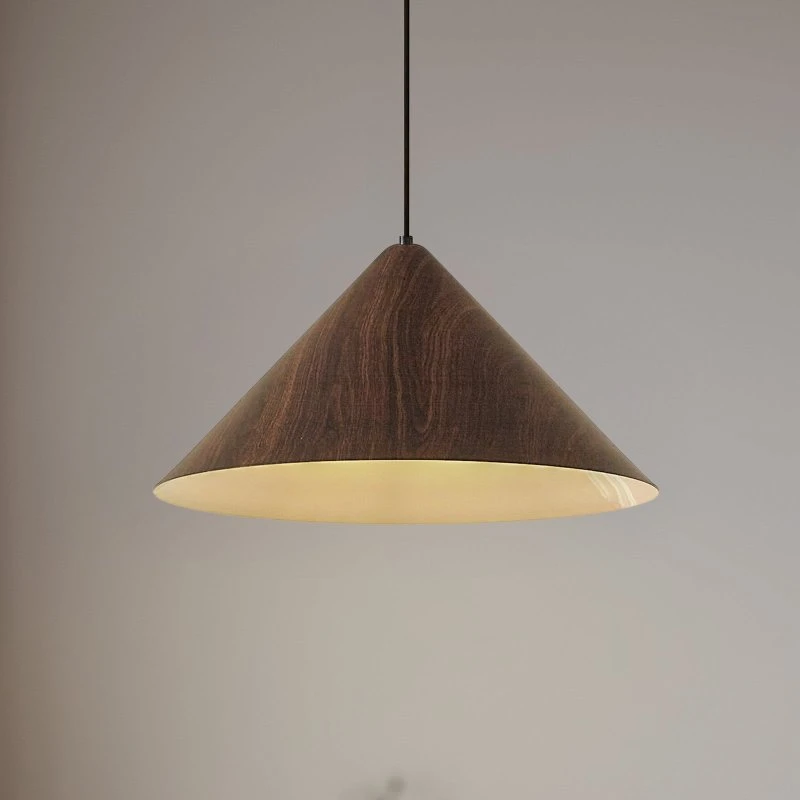 Lindby Hanglamp Clarine - Walnoot - Ø 50 cm - Dimmbaar