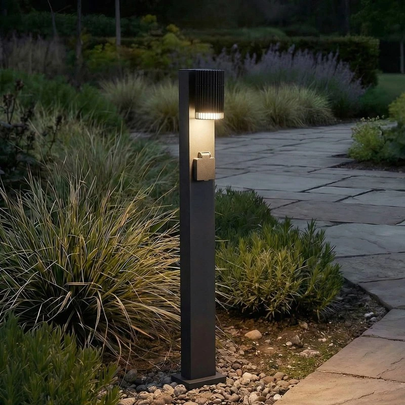 Lindby Enerio Tuinpadverlichting - 80 cm - Zwart - GU10