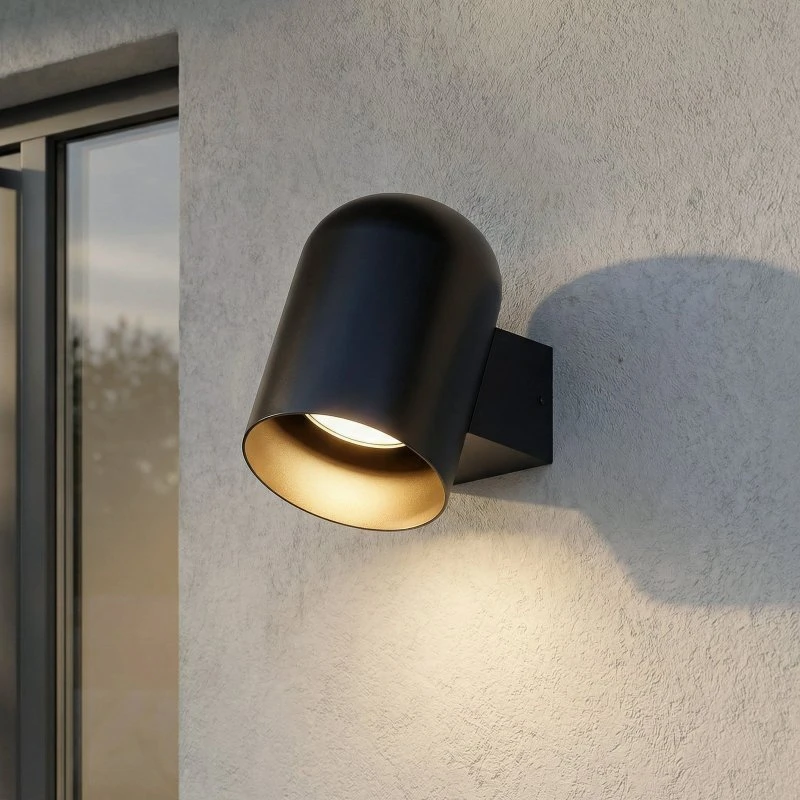 Lindby Lupil Buitenwandlamp - Zwart Aluminium - GU10 - IP44