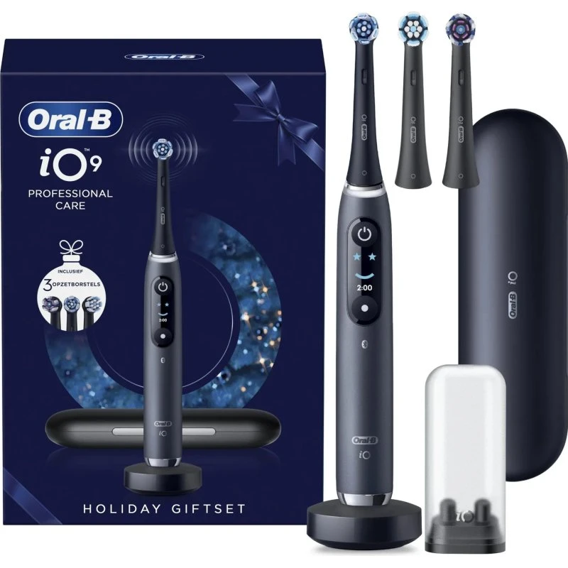 Oral-B iO9 Elektrische Tandenborstel Holiday Giftset Zwart