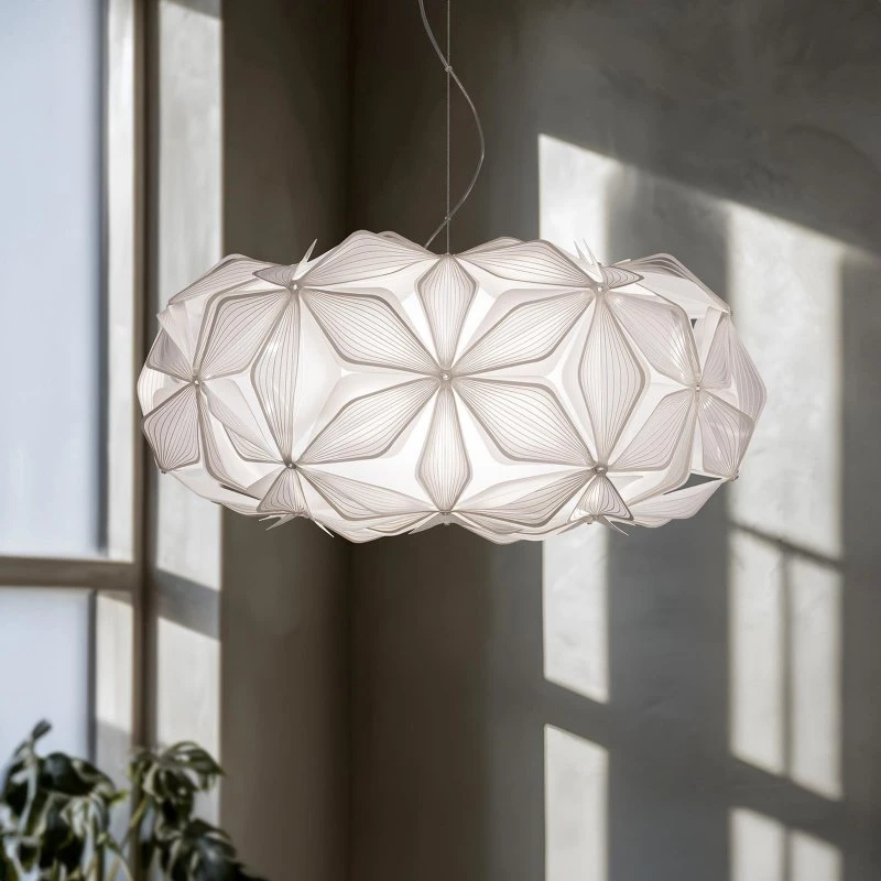 Slamp Hanglamp C'EST LA VIE, wit/transparant, Ø 53 cm