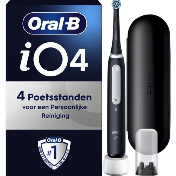 Oral-B iO 4N Zwart Elektrische Tandenborstel met Reisetui