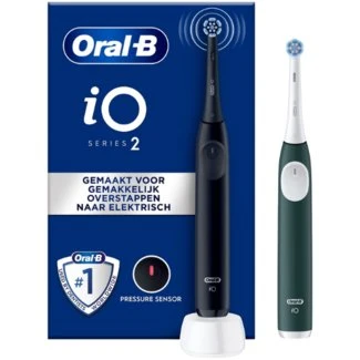 Oral-B iO 2 DUO elektrische tandenborstels Night Black & Forest Green