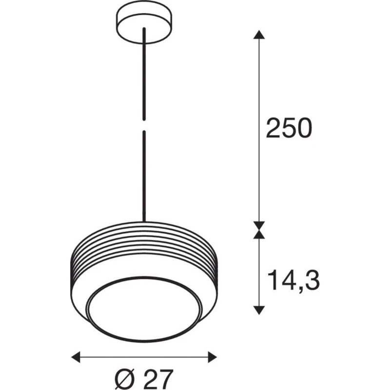 SLV Pantilo Rope 27 Hanglamp - Rookglas - Ø 25cm