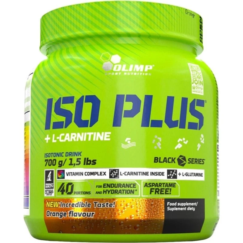 Olimp Iso Plus Isotoon met L-Carnitine, Sinaasappel, 700 g