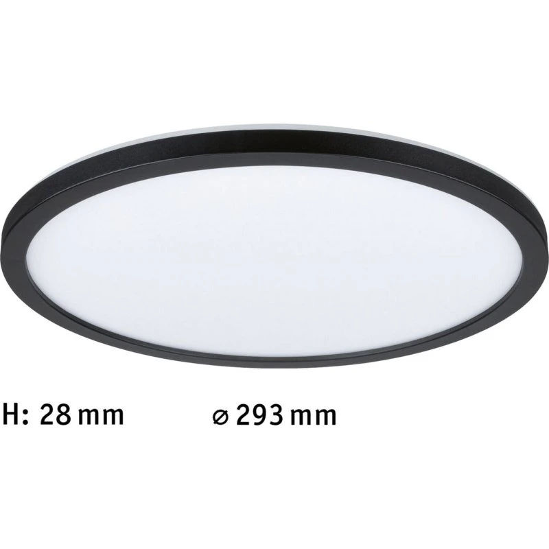 Paulmann Atria Shine LED Paneel Zwart Ø29 cm 3000K