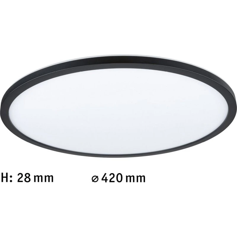 Paulmann Atria Shine LED Plafondlamp - Zwart - Ø42 cm