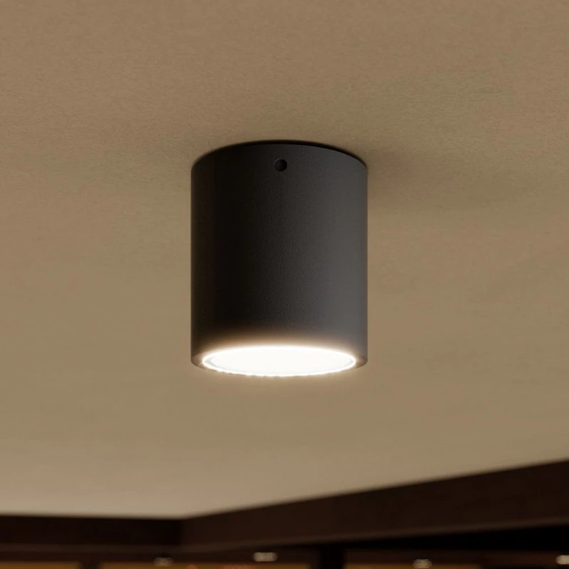 Lucande Meret LED Plafondlamp - Antraciet - Rond - IP54