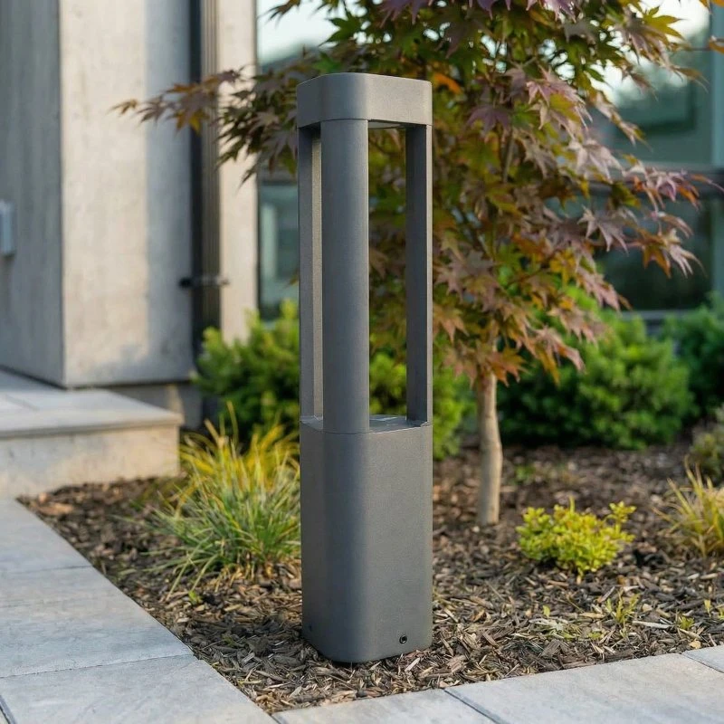 Lucande Pirron LED Sokkellamp - Zwart Aluminium - 50 cm