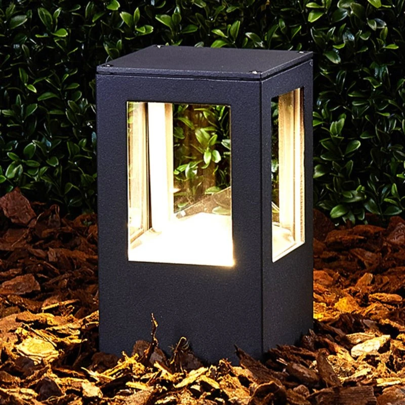 Lucande Nicola LED Sokkellamp - Antraciet - 20 cm