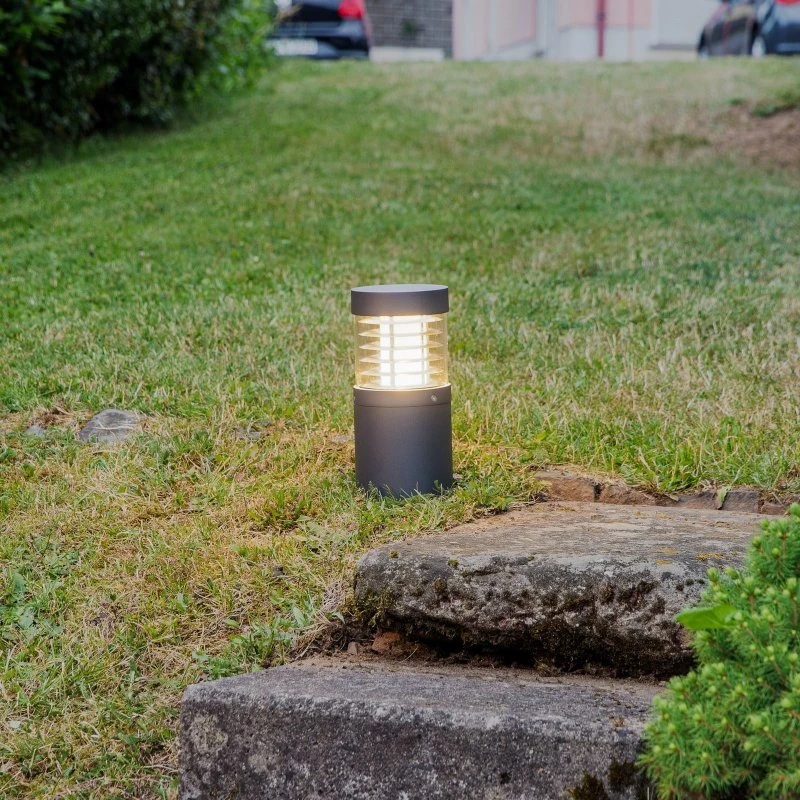 Lucande Lucius LED Sokkellamp - Antraciet - 27cm