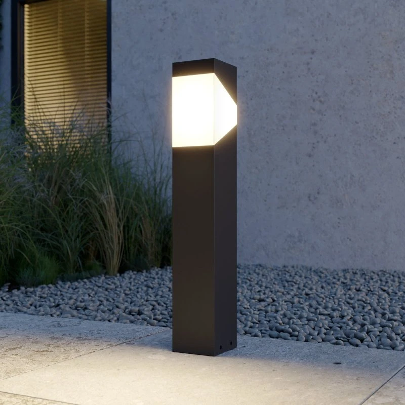 Lucande Kiran Buitenlamp - 60 cm - Grafietgrijs - Aluminium