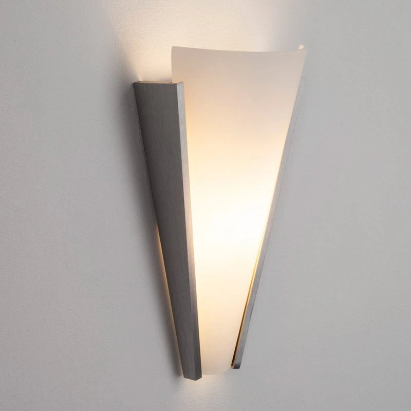 Lindby Wandlamp Magnus - Wit Glas & Aluminium - 31 cm