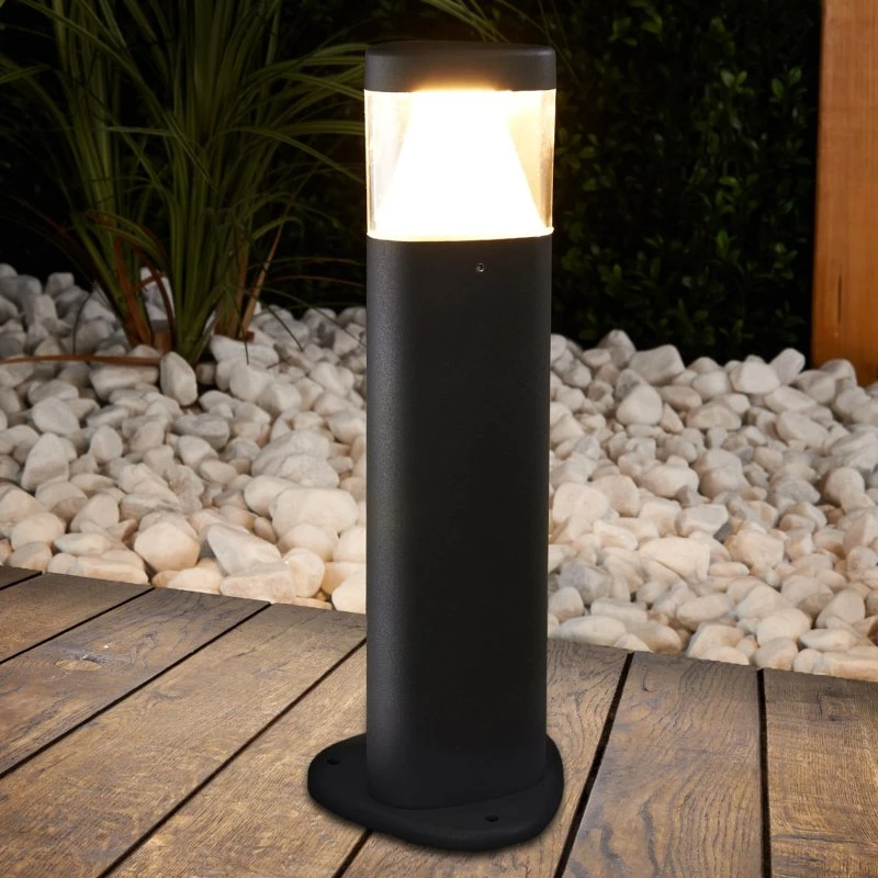 Lucande Milou LED Sokkellamp - Antraciet - 30 cm
