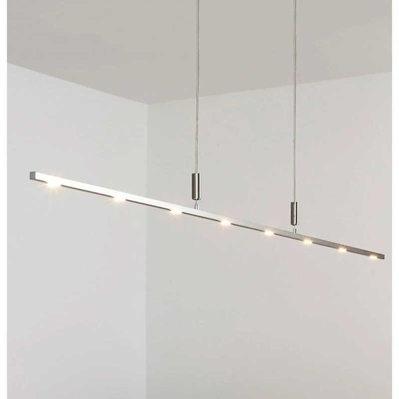 Lucande Quitani Tolu Hanglamp L180 - Nikkel/Chroom - Dimbaar