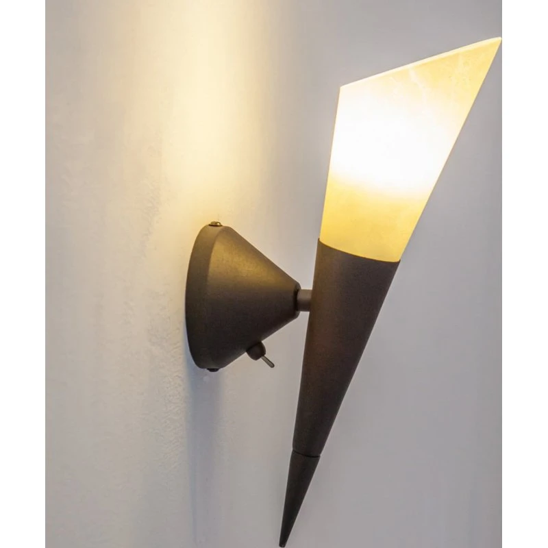 Lindby Alva Wandlamp - Roest/Crème - Glas - 34 cm