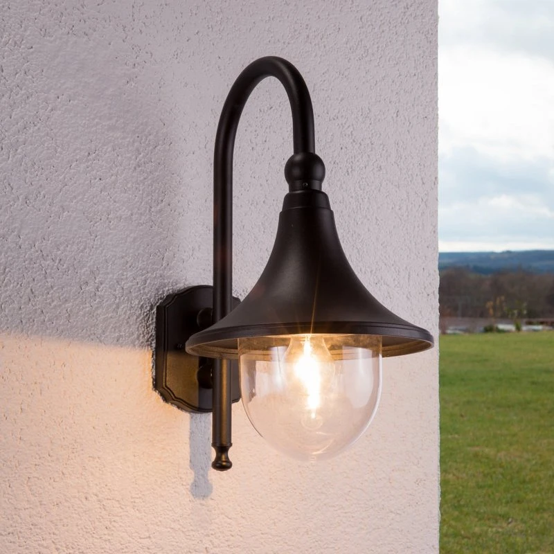 Lindby Wandlamp Daphne Buitenlamp - Zwart - Aluminium