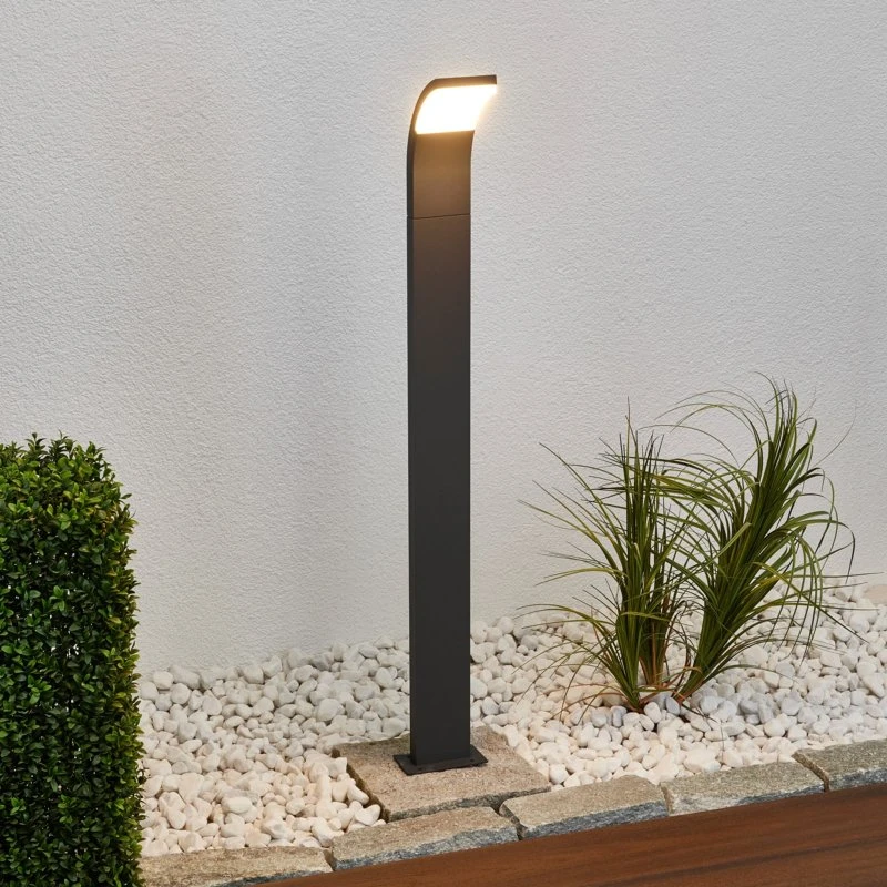Lucande Timm LED Tuinpadverlichting - 100 cm - Antraciet Aluminium