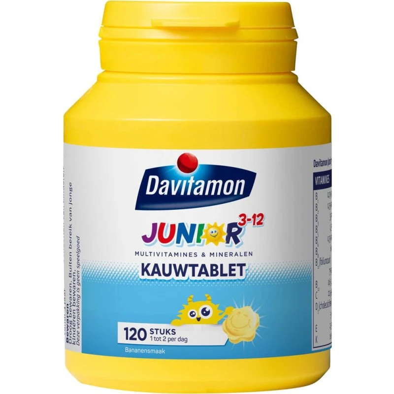Davitamon Junior 3+ Kauwtabletten Banaan 120