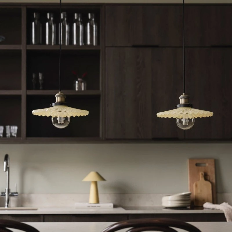 Globen Lighting hanglamp COBBLER, crème/oud messing, Ø 25 cm