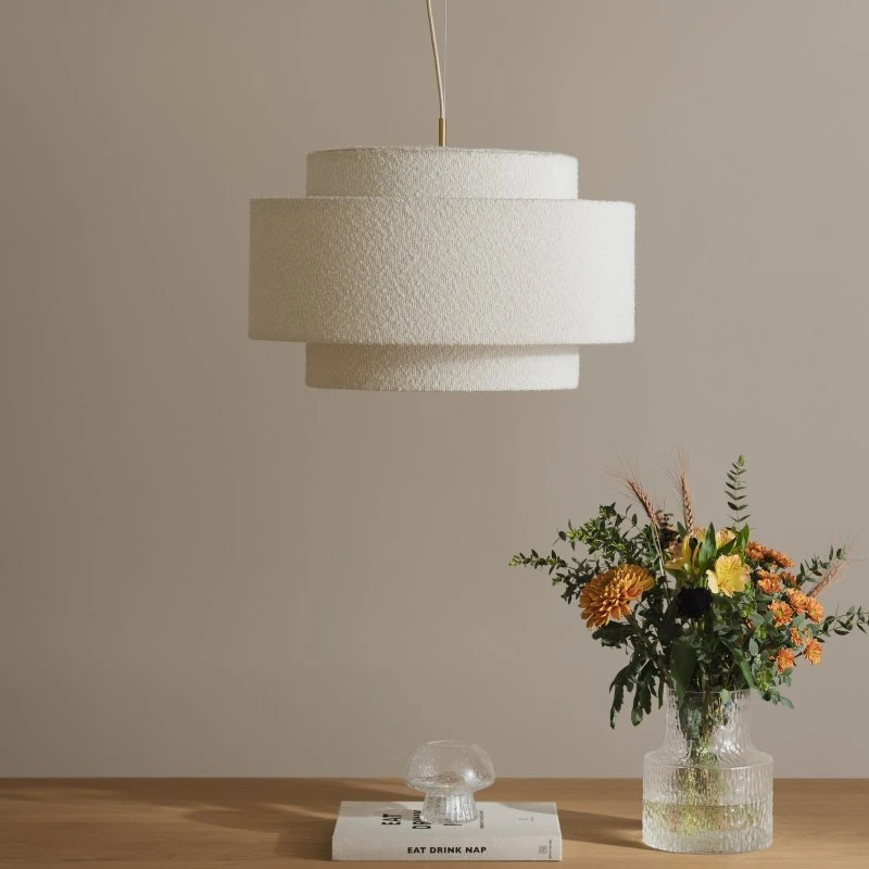 Globen Lighting Noah Bouclé Hanglamp - Wit - Ø 50 cm