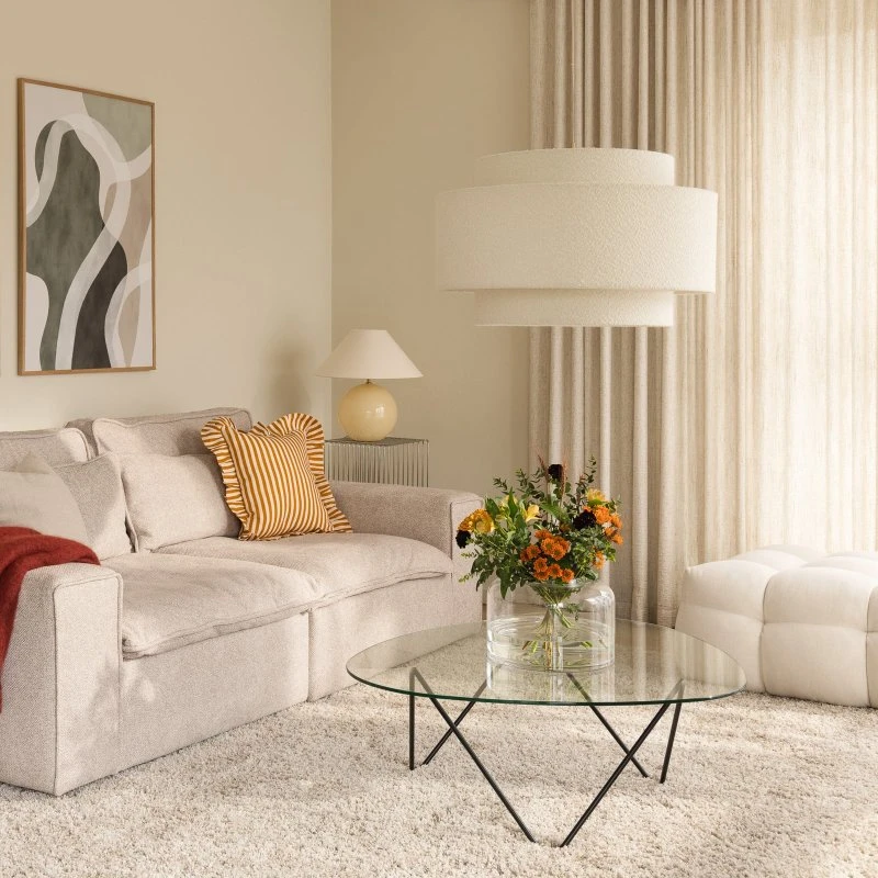 Globen Lighting Noah Bouclé hanglamp - Wit - Ø 70 cm
