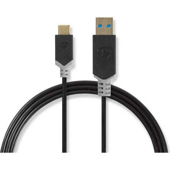 Nedis USB-C 3.0-kabel Type-C/A 1m verguld