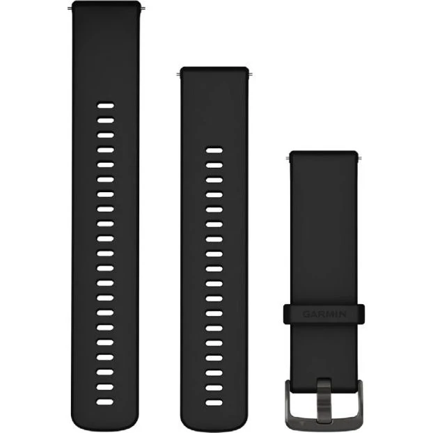 Garmin Siliconen Bandje 22 mm - Zwart - Quick Release