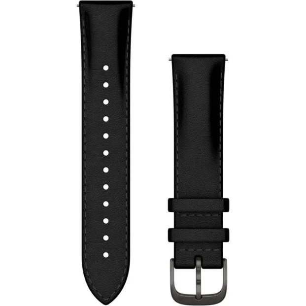 Garmin Leren Horlogebandje 20 mm - Zwart