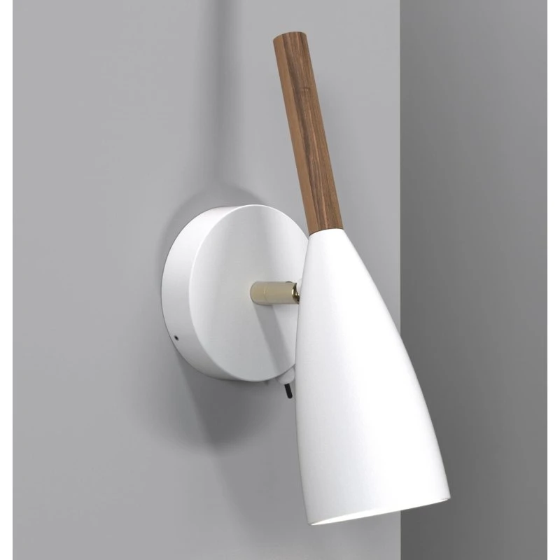Nordlux Pure Wandlamp - Wit/Walnoot