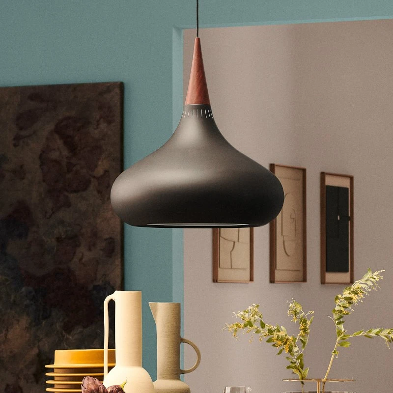 Fritz Hansen Orient P1 hanglamp zwart/roze Ø 22,5 cm