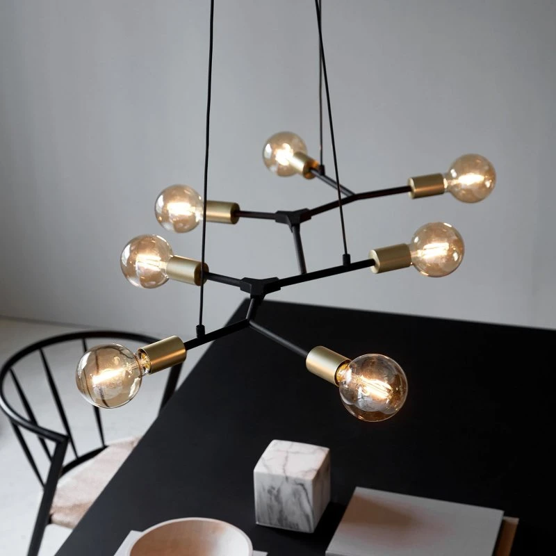 Nordlux Hanglamp Josefine - Zwart - 7 Lampen