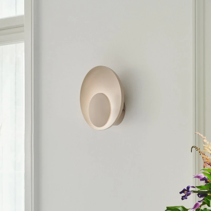 Nordlux Marsi LED Wandlamp - Beige - Met Kabel en Stekker