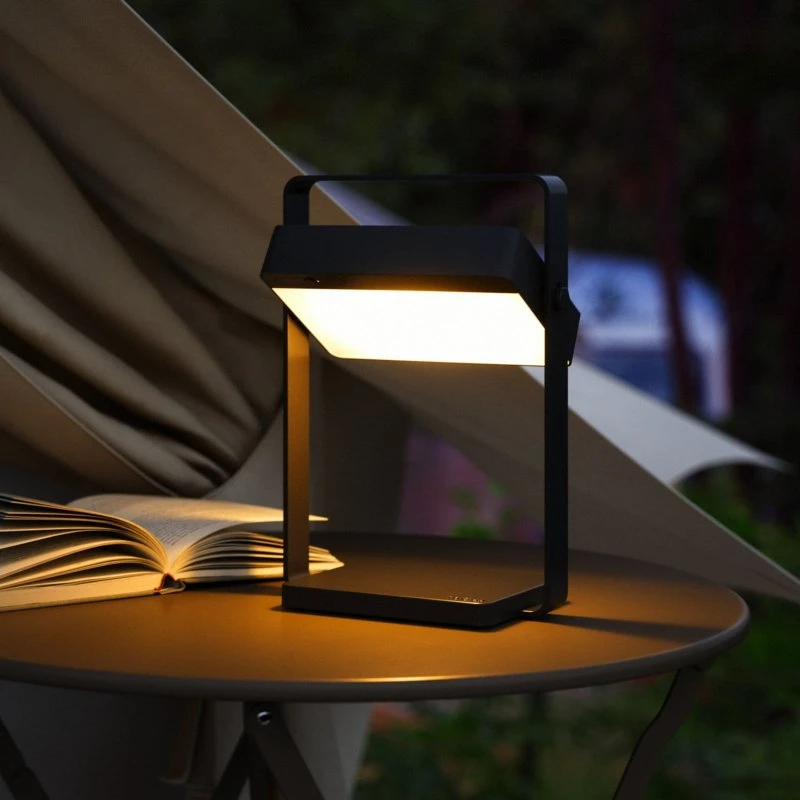 Nordlux Saulio LED Tafellamp - Zwart - IP44 - Aluminium