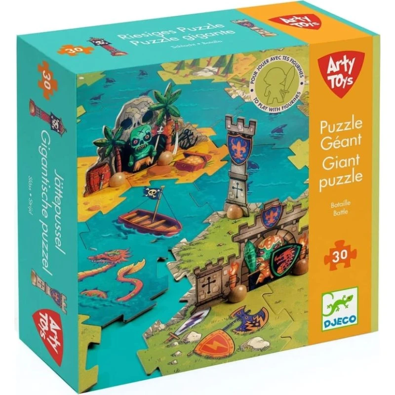 Djeco Arty Toys Reuzepuzzel Strijd 30 Pcs
