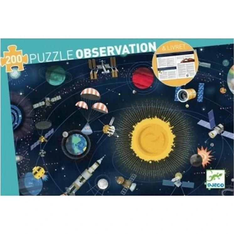 Djeco Observatiepuzzel Ruimte 200 stukjes