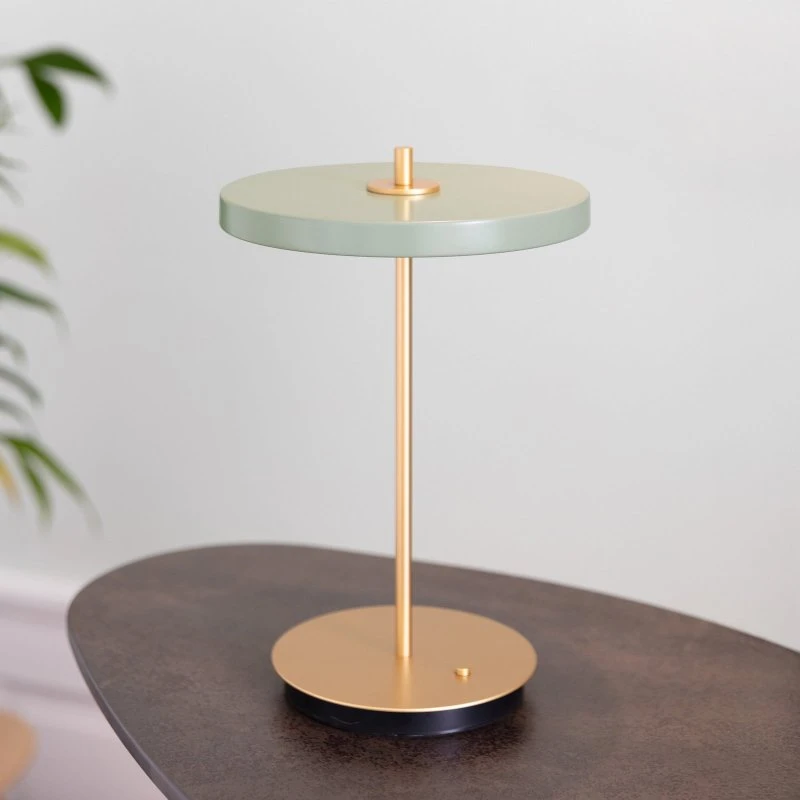 UMAGE Asteria Move LED tafellamp - Olijfgroen/Messing - 31 cm