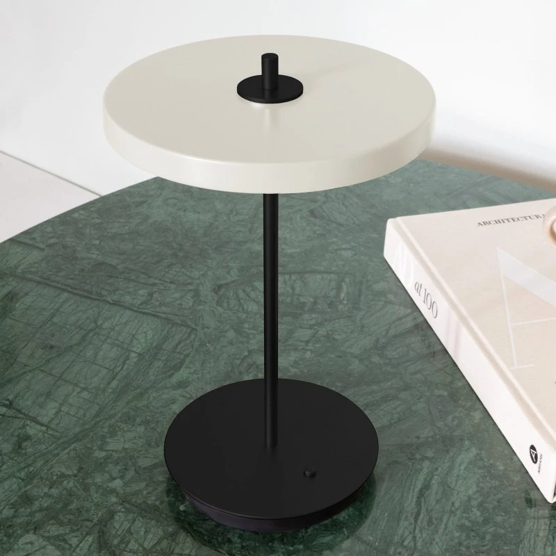 UMAGE Asteria Move LED tafellamp - Pearl Wit/Zwart - 31cm
