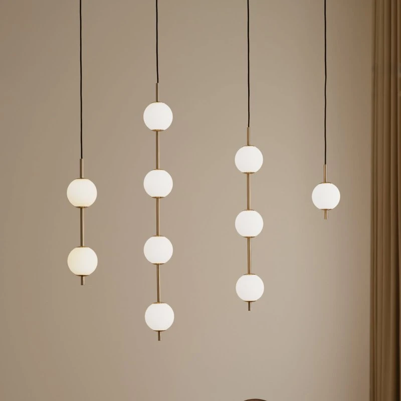 UMAGE Audrey LED hanglamp, messing, 3-lamps, Ø 12 cm