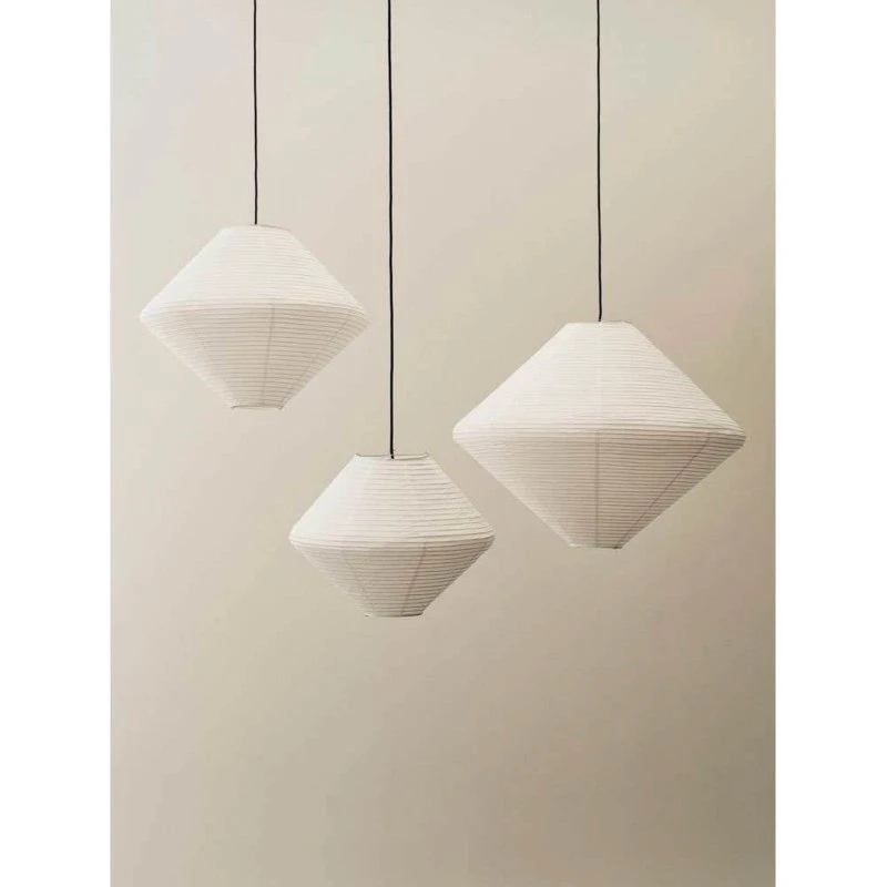 HAY Diamond Lampenkap - Wit - Papier & Bamboe - Ø 50 cm