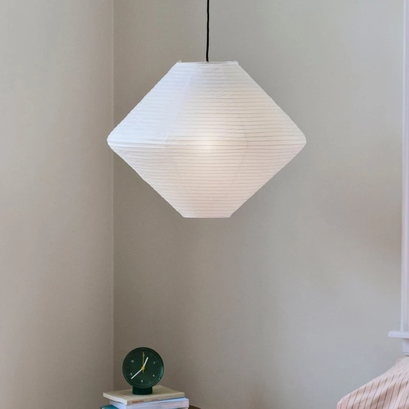 HAY Diamond Lampenkap, Ø 60 cm, Wit, Papier/Bamboe